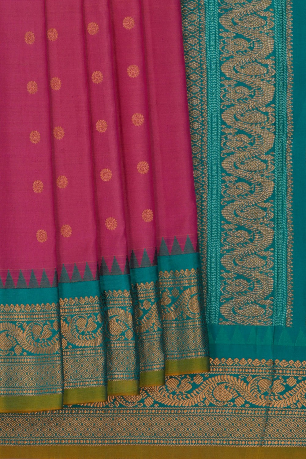 Image of Gadwal Pink Saree